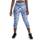 Blue Majolica Yoga Capris