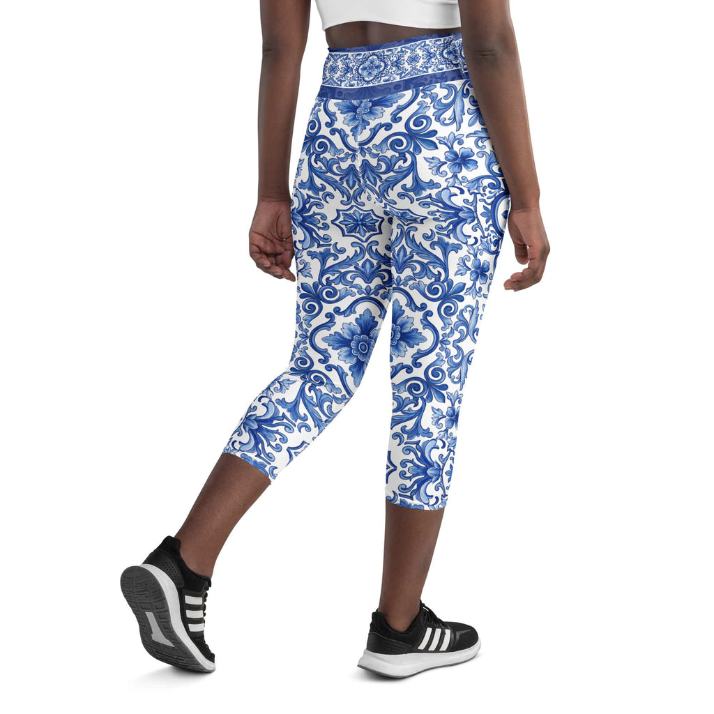 Blue Majolica Yoga Capris