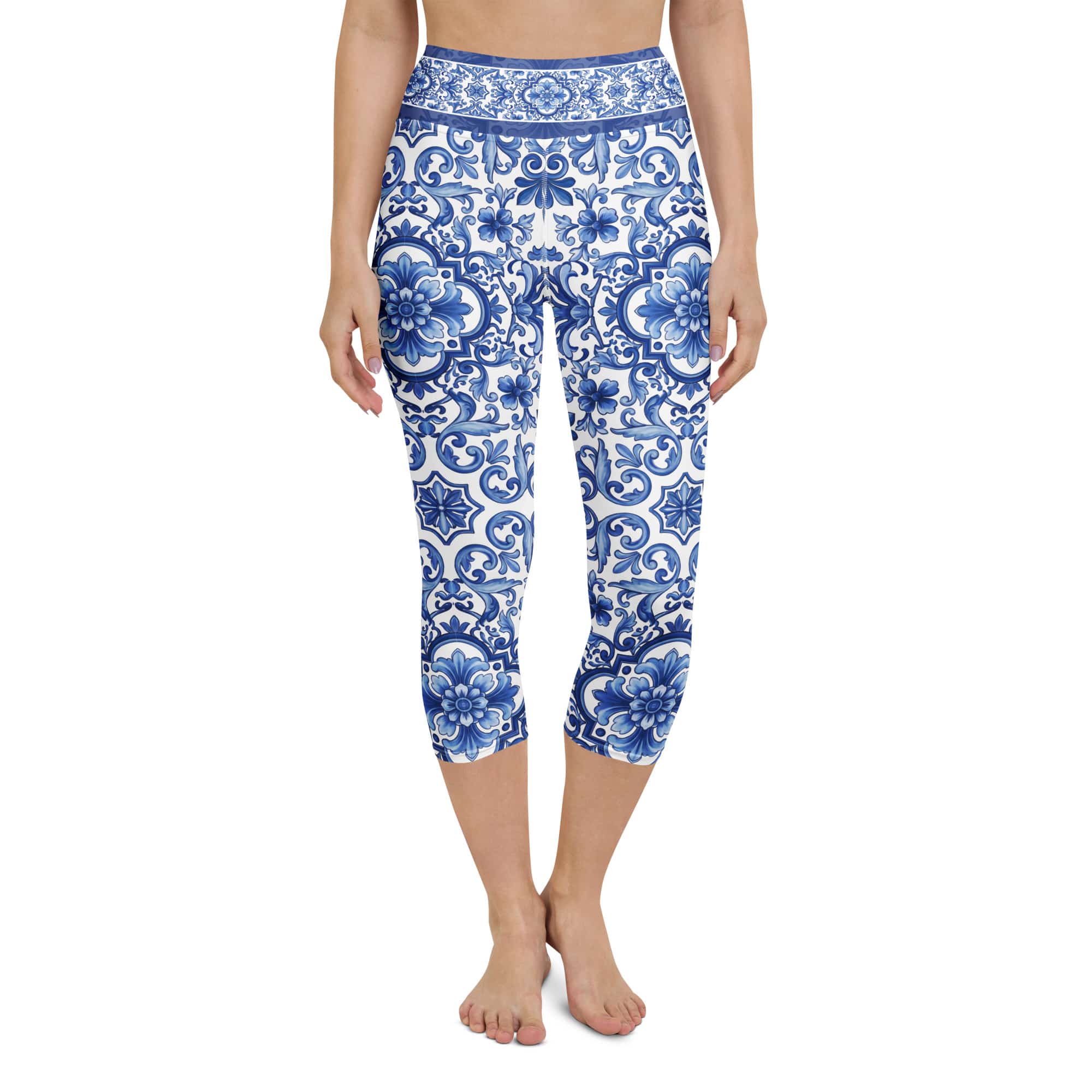 Blue Majolica Yoga Capris