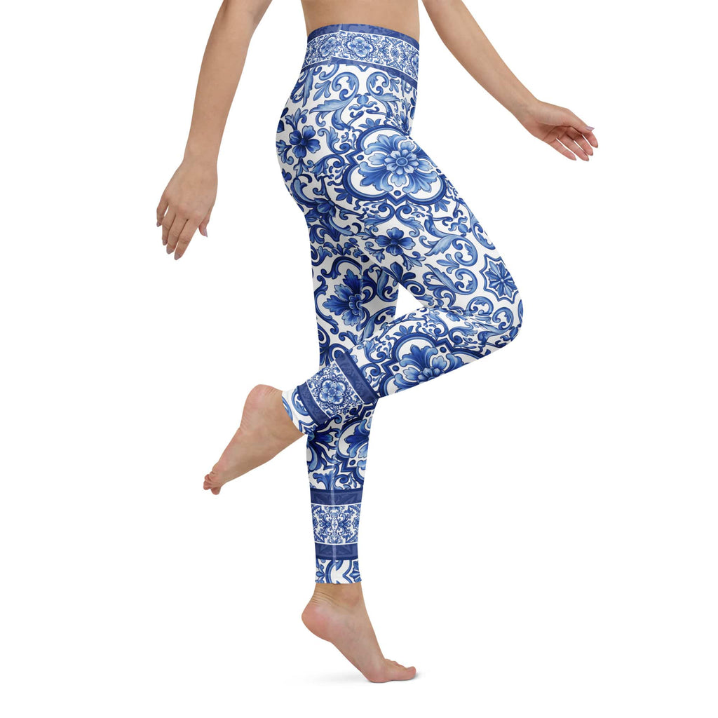 Blue Majolica Yoga Leggings