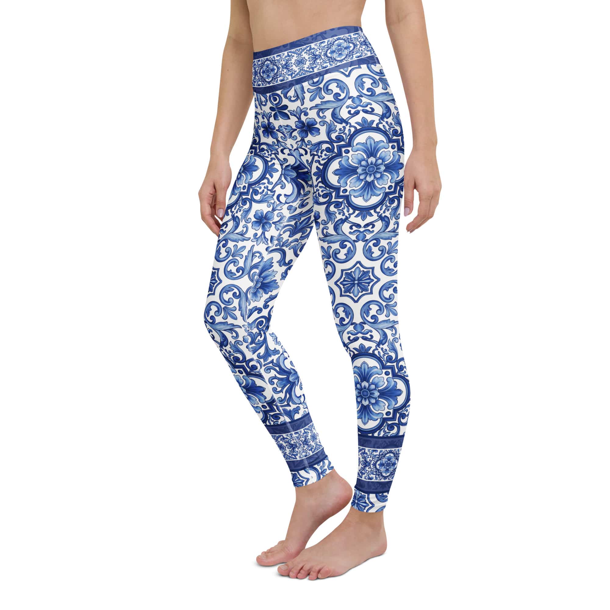 Blue Majolica Yoga Leggings