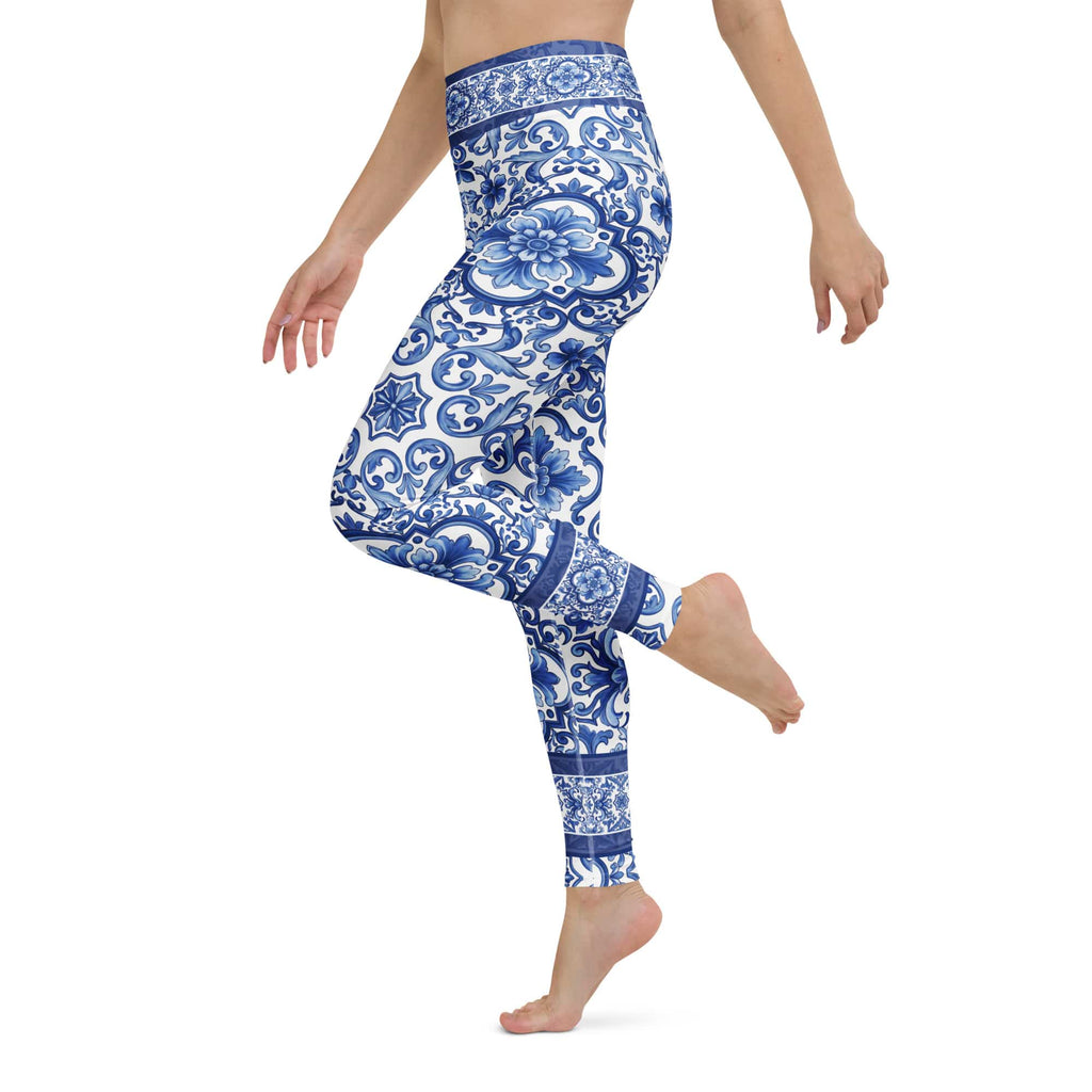 Blue Majolica Yoga Leggings