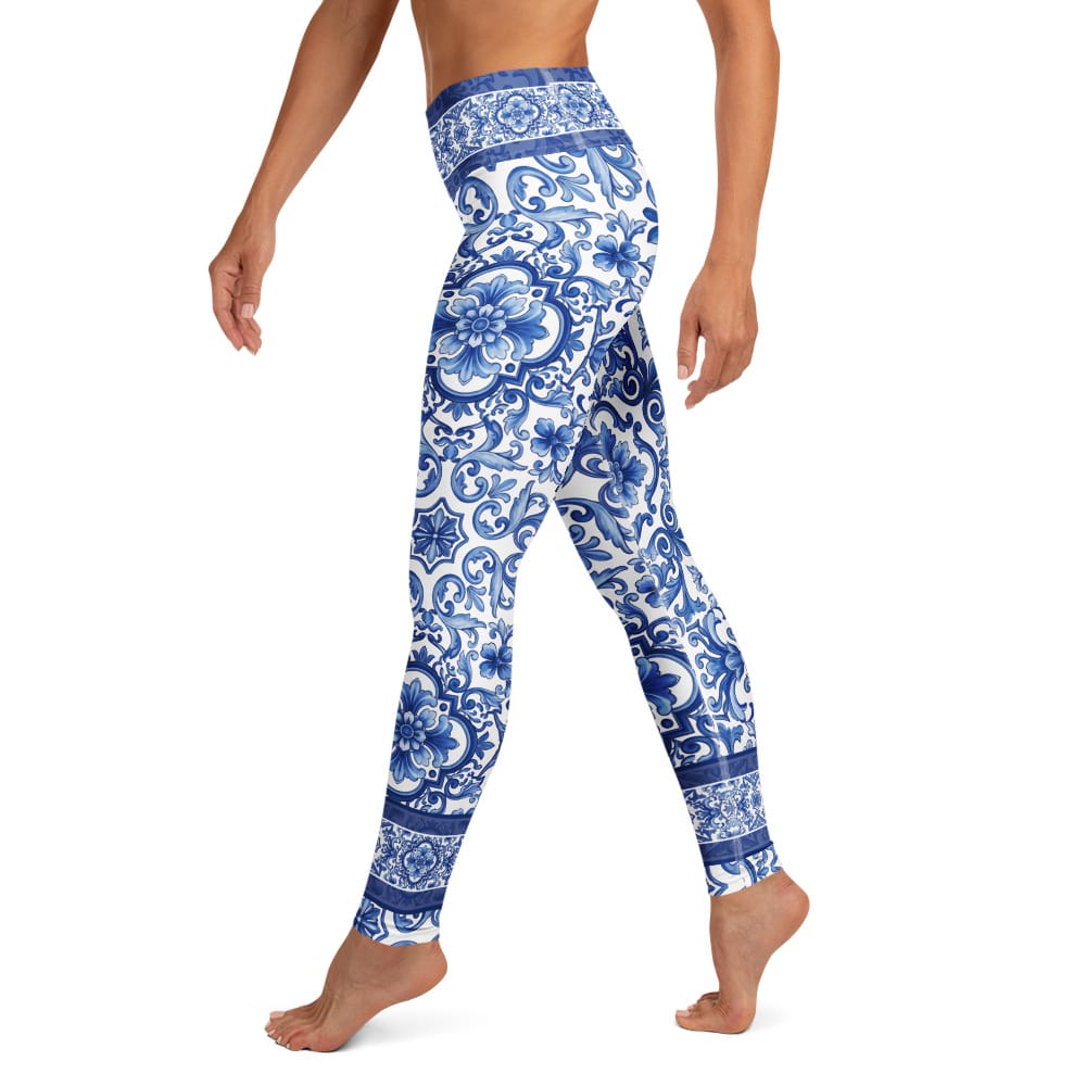 Blue Majolica Yoga Leggings