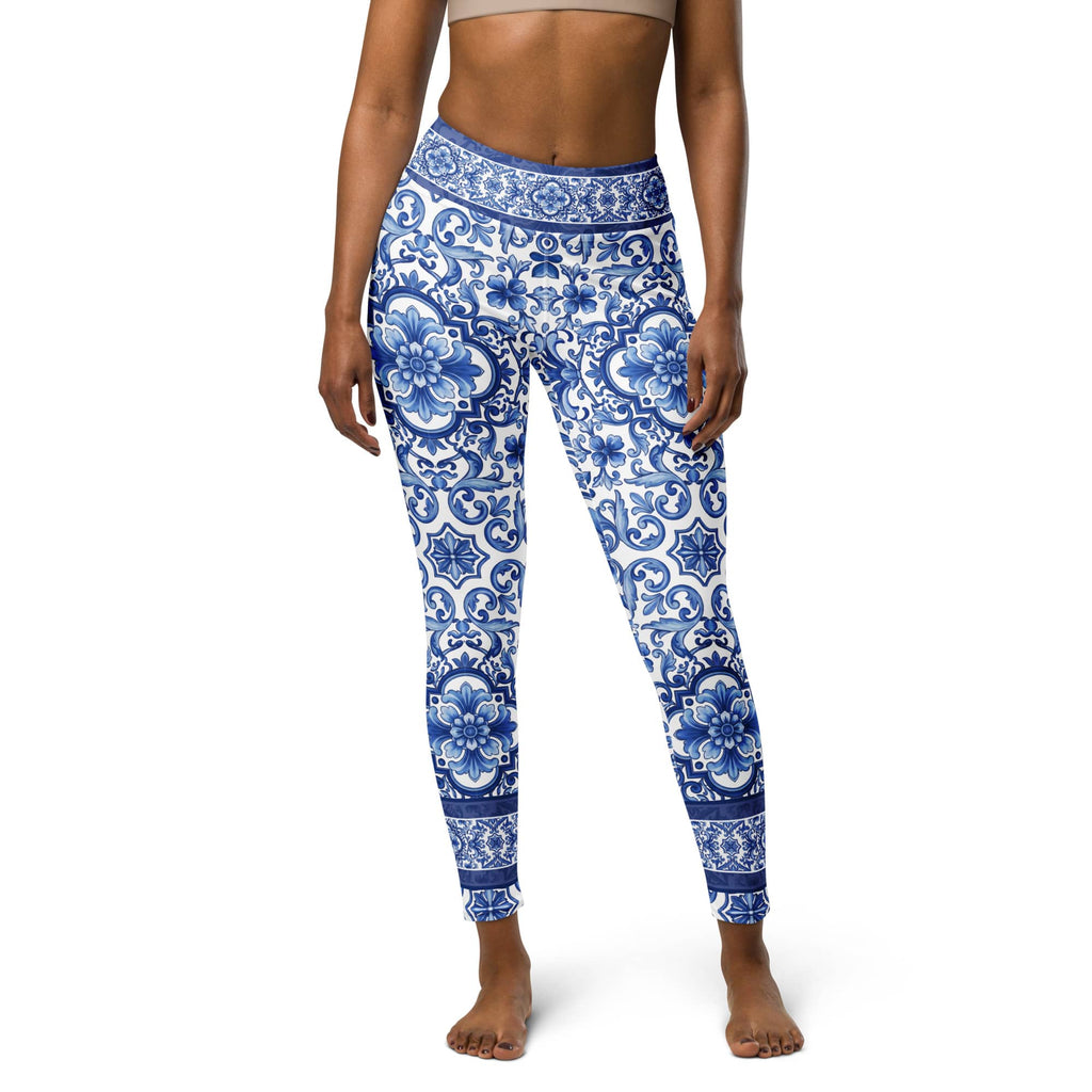 Blue Majolica Yoga Leggings