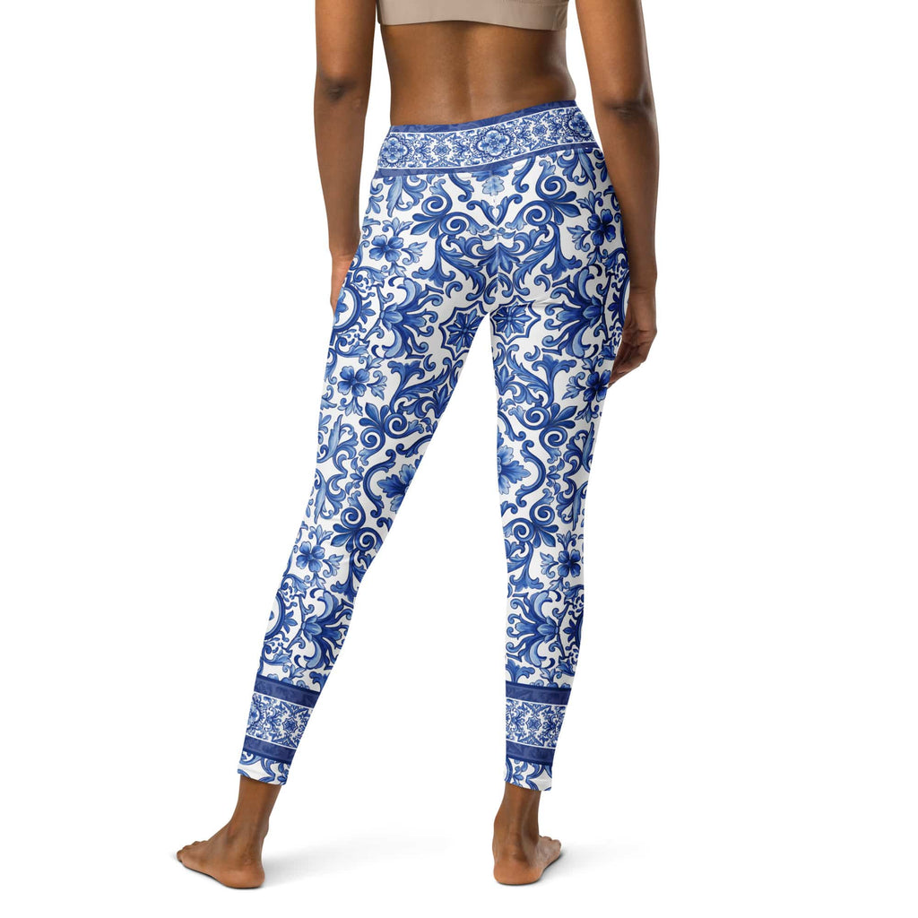 Blue Majolica Yoga Leggings