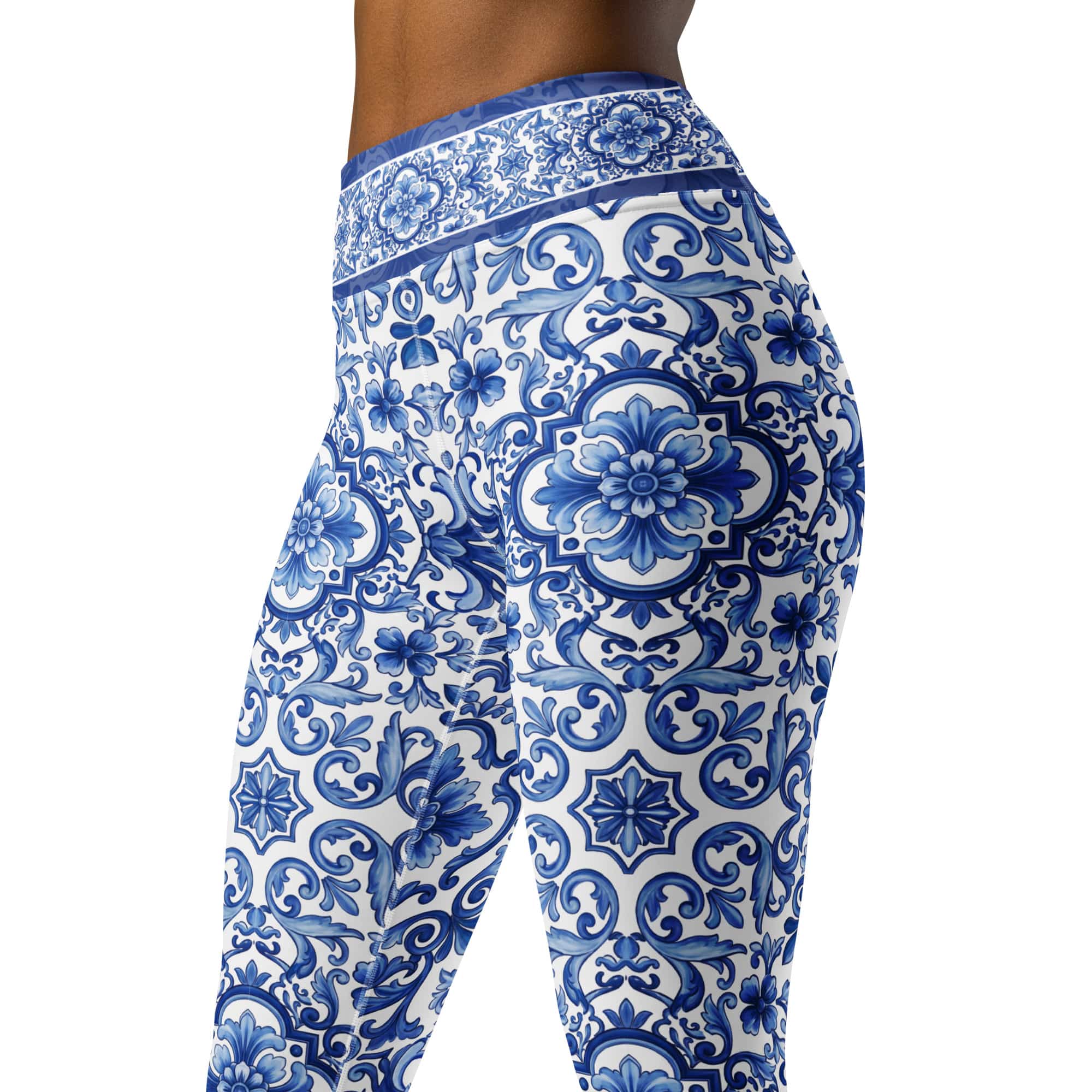 Blue Majolica Yoga Leggings
