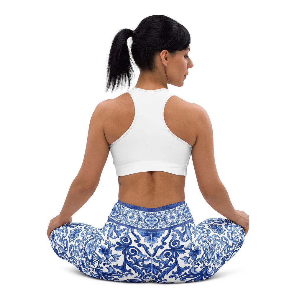 Blue Majolica Yoga Leggings