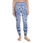 Blue Majolica Yoga Leggings