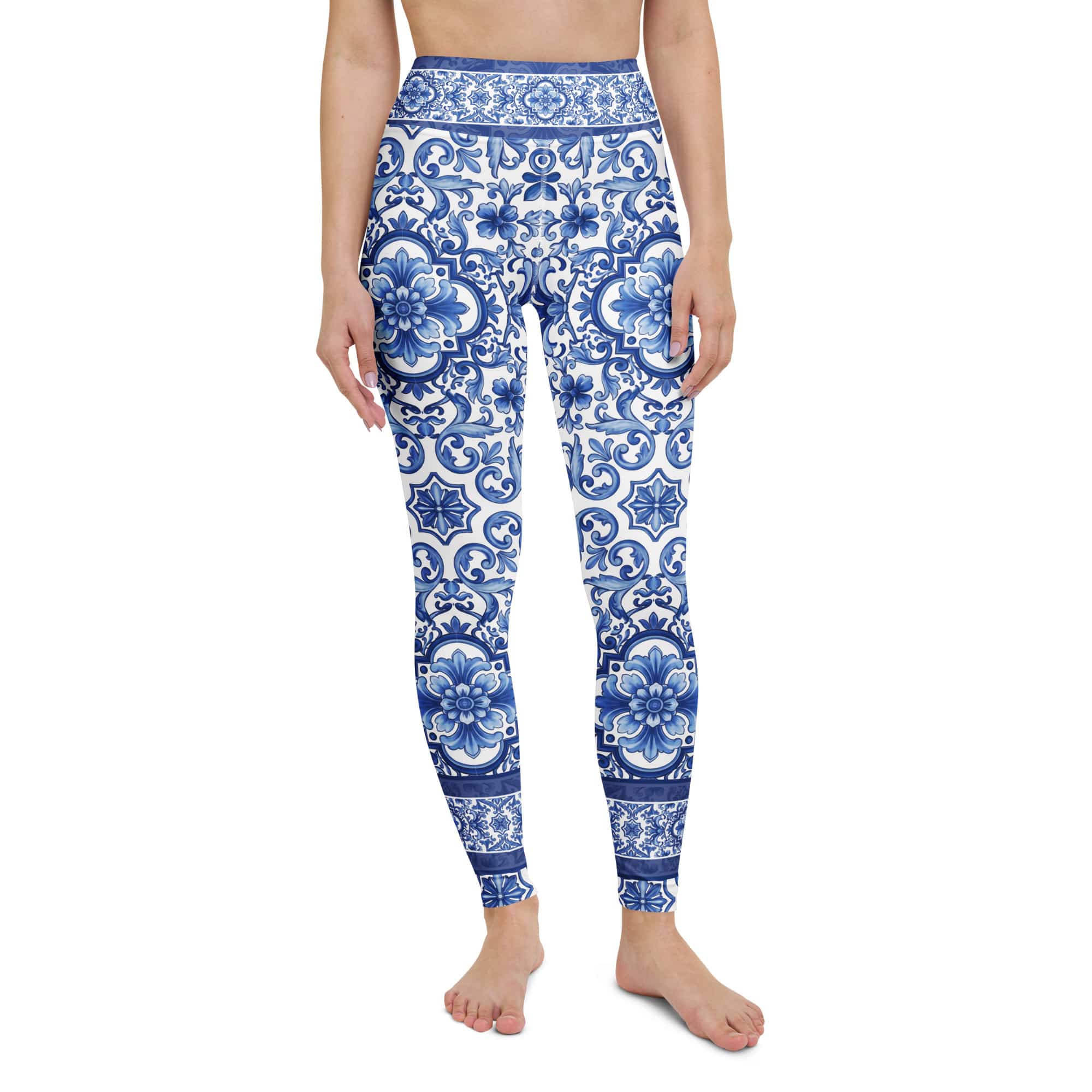 Blue Majolica Yoga Leggings