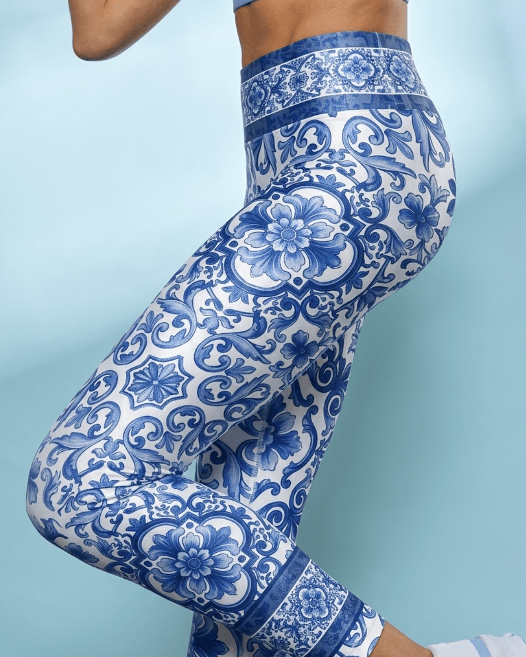 Blue Majolica Yoga Leggings