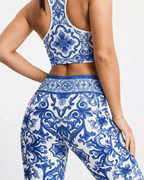 Blue Majolica Yoga Leggings