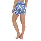 Blue Majolica Yoga Shorts