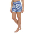 Blue Majolica Yoga Shorts