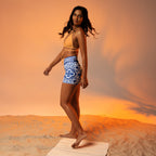 Blue Majolica Yoga Shorts