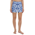 Blue Majolica Yoga Shorts