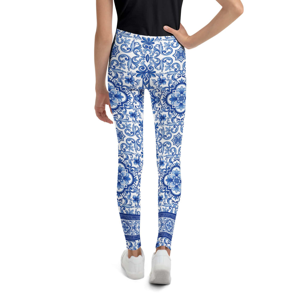 Blue Majolica Youth Leggings