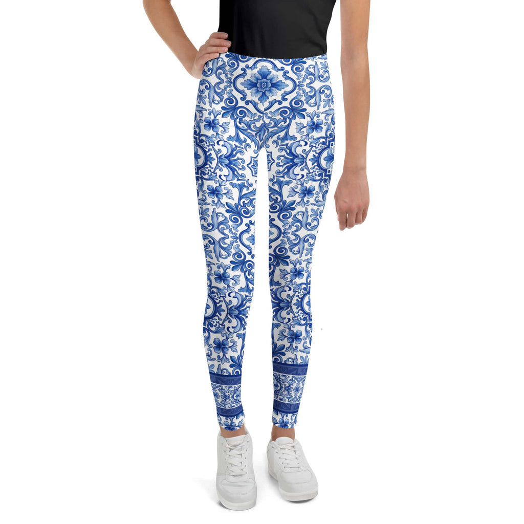 Blue Majolica Youth Leggings