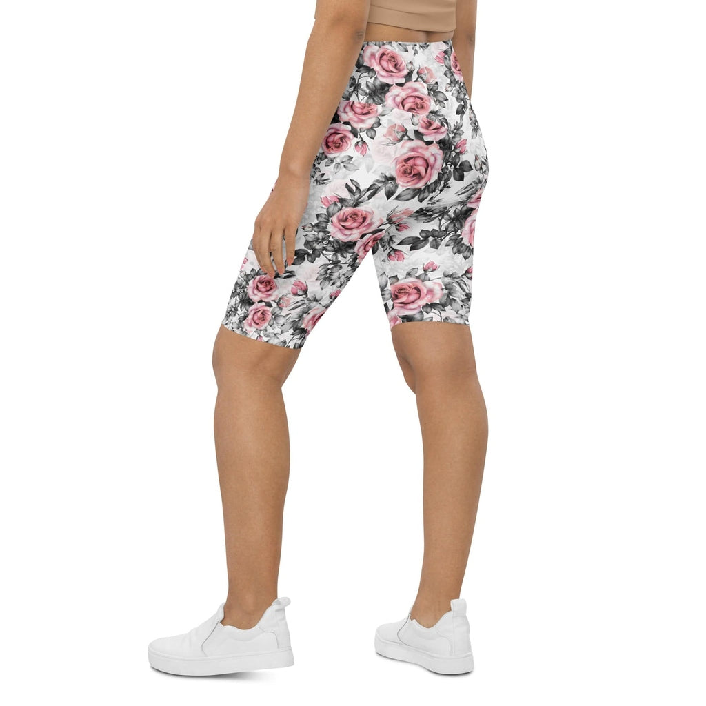 Blush Floral Biker Shorts