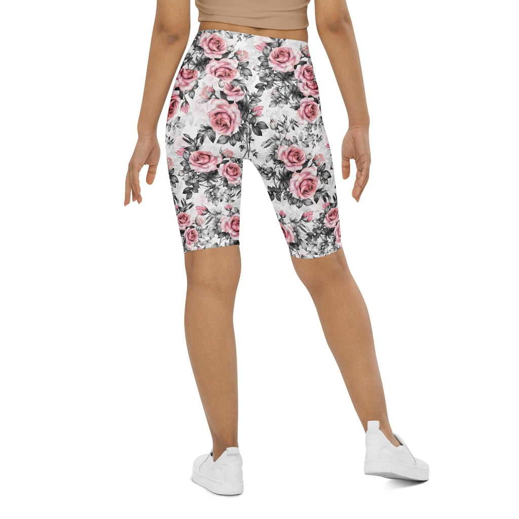 Blush Floral Biker Shorts