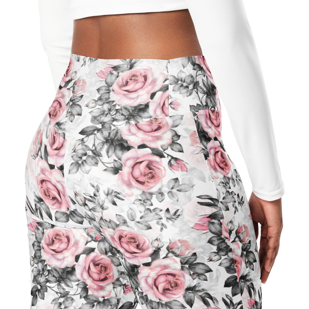 Blush Floral Flare Leggings