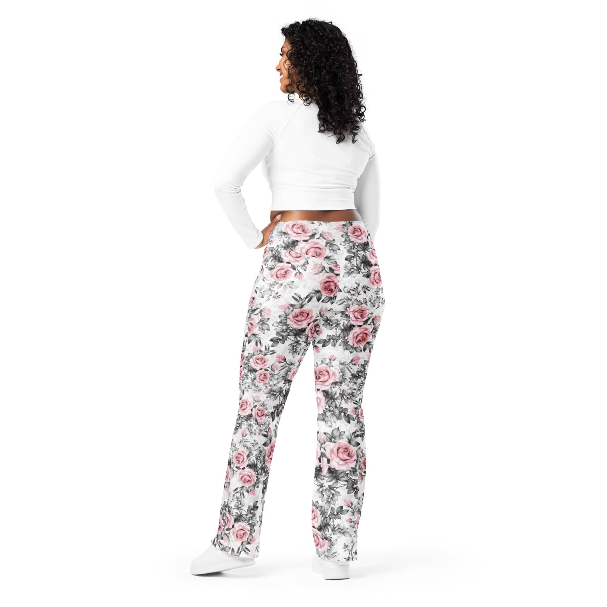 Blush Floral Flare Leggings