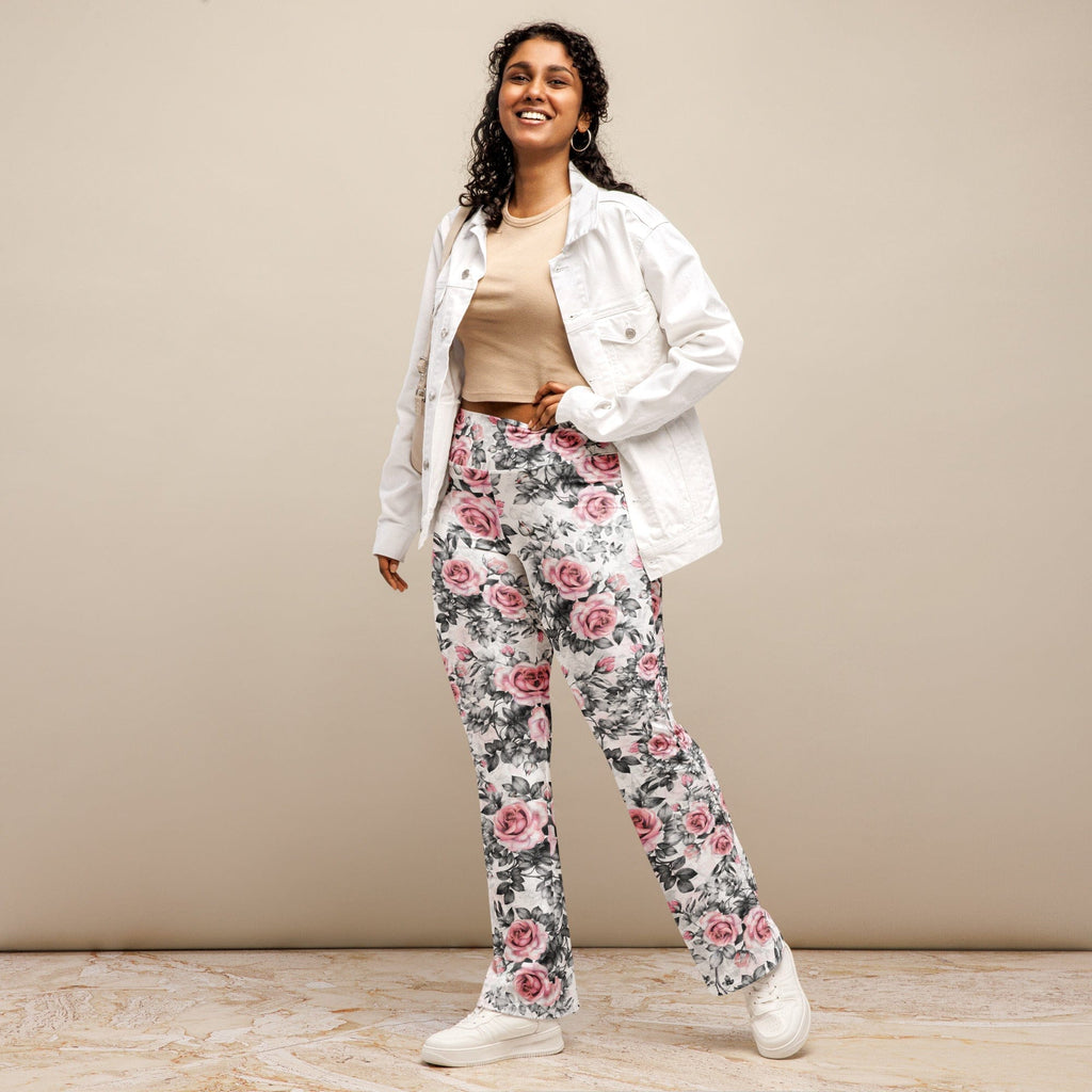 Blush Floral Flare Leggings