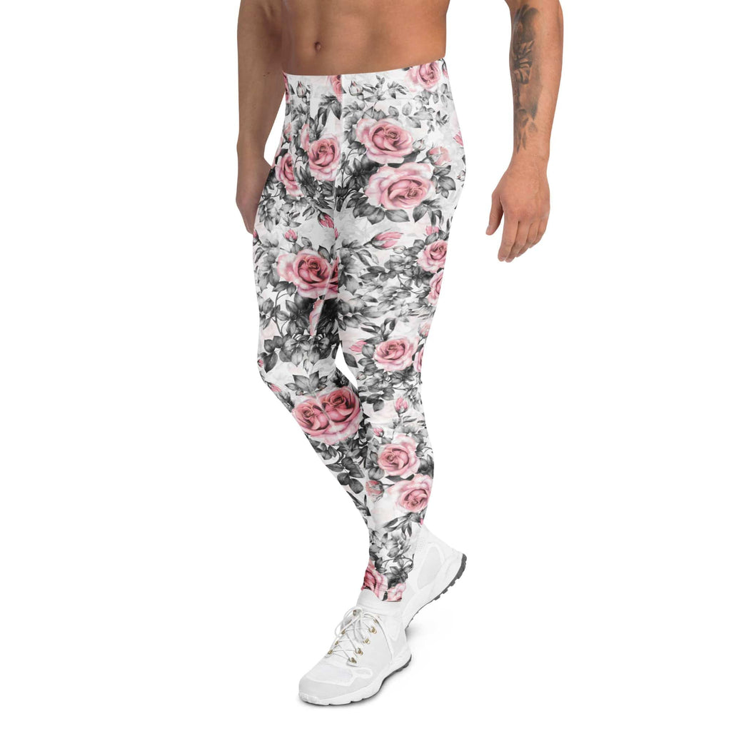 Blush Floral Men's Leggings