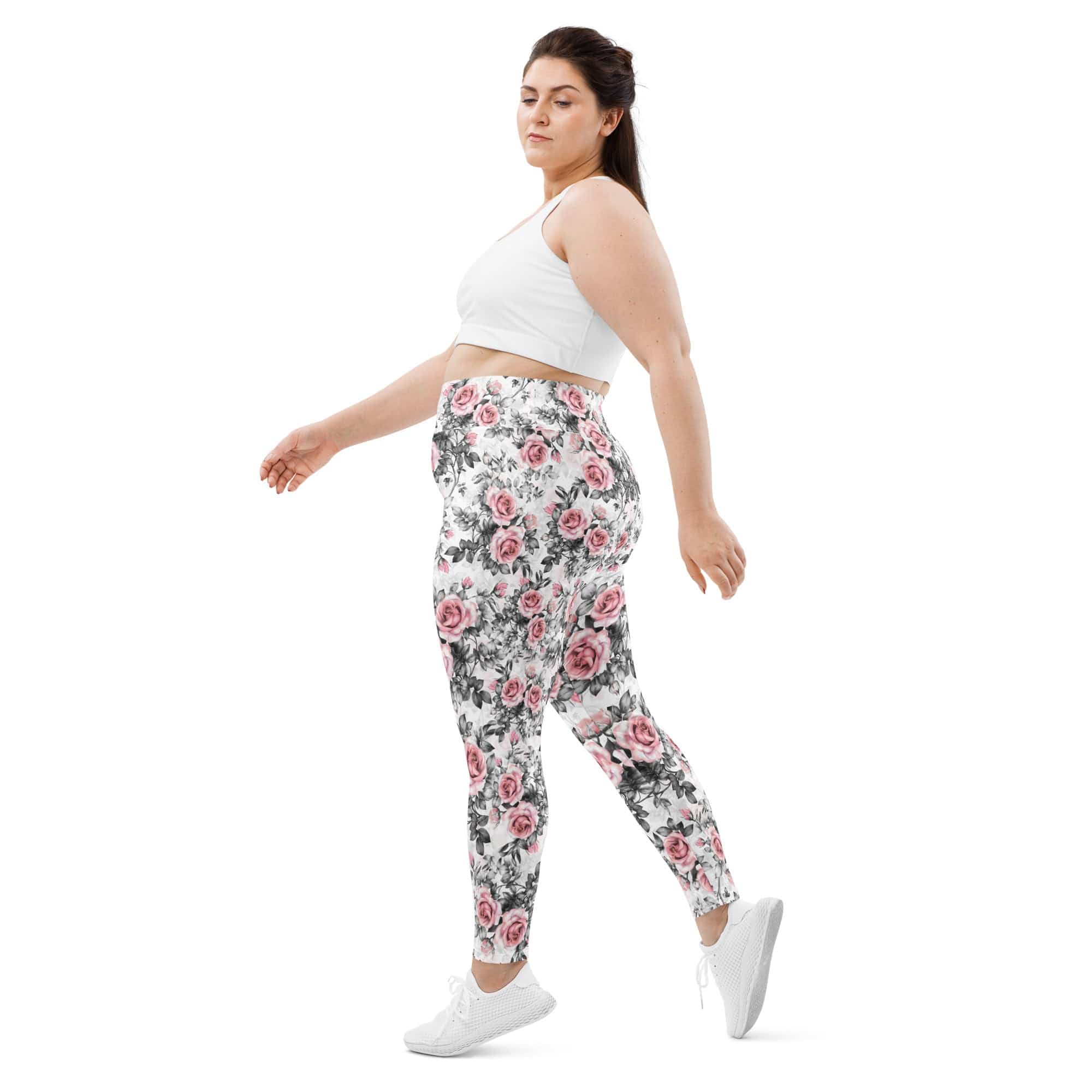 Blush Floral Plus Size Leggings