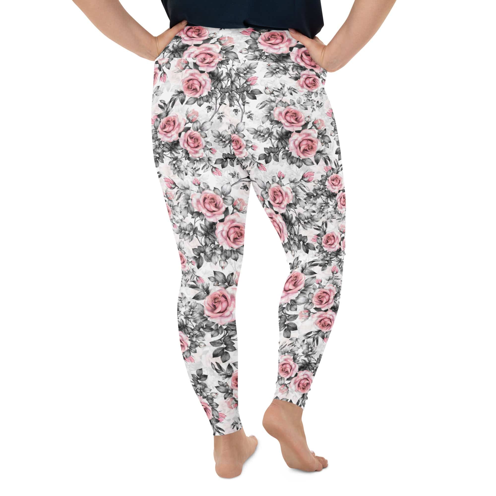 Blush Floral Plus Size Leggings