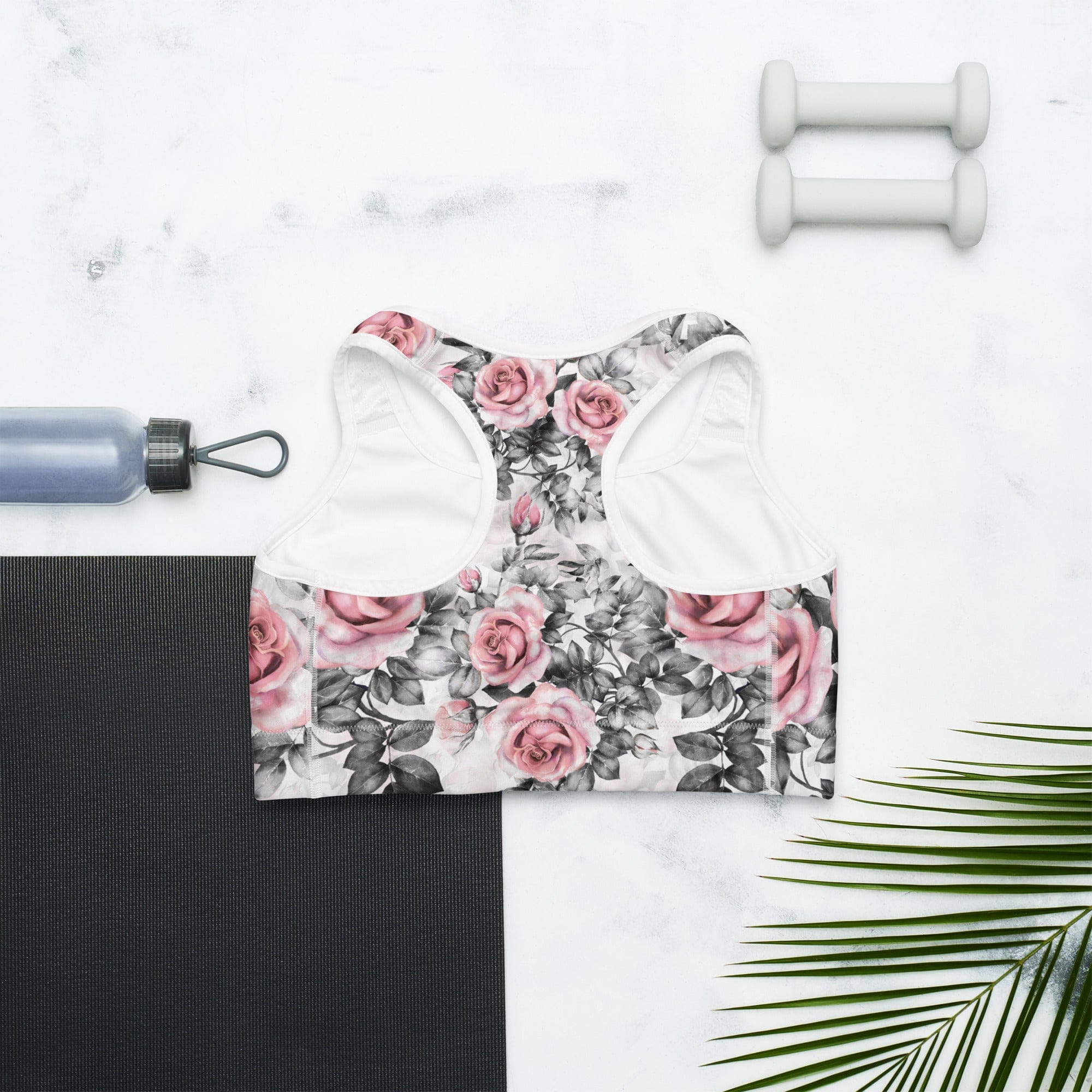Blush Floral Sports Bra