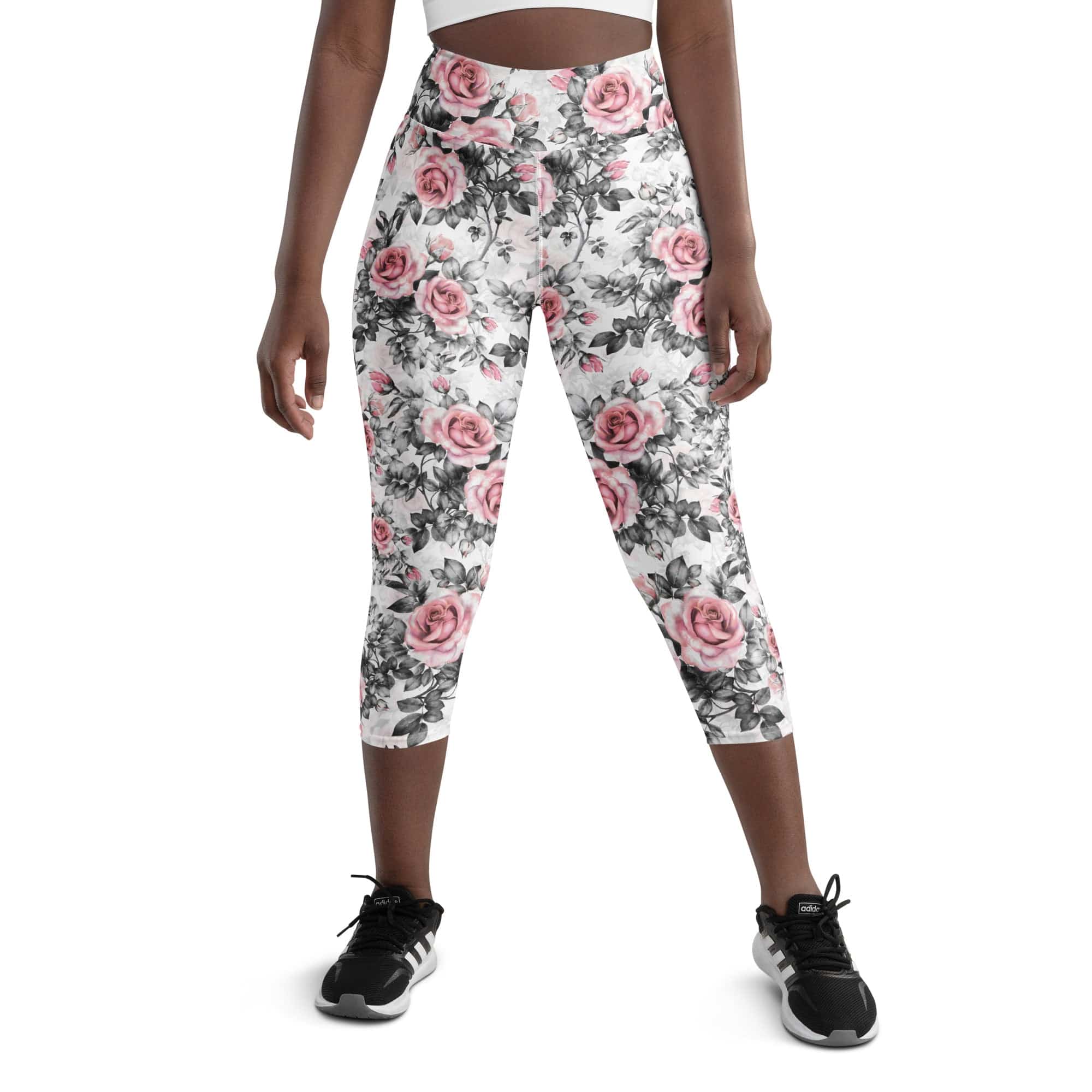 Blush Floral Yoga Capris