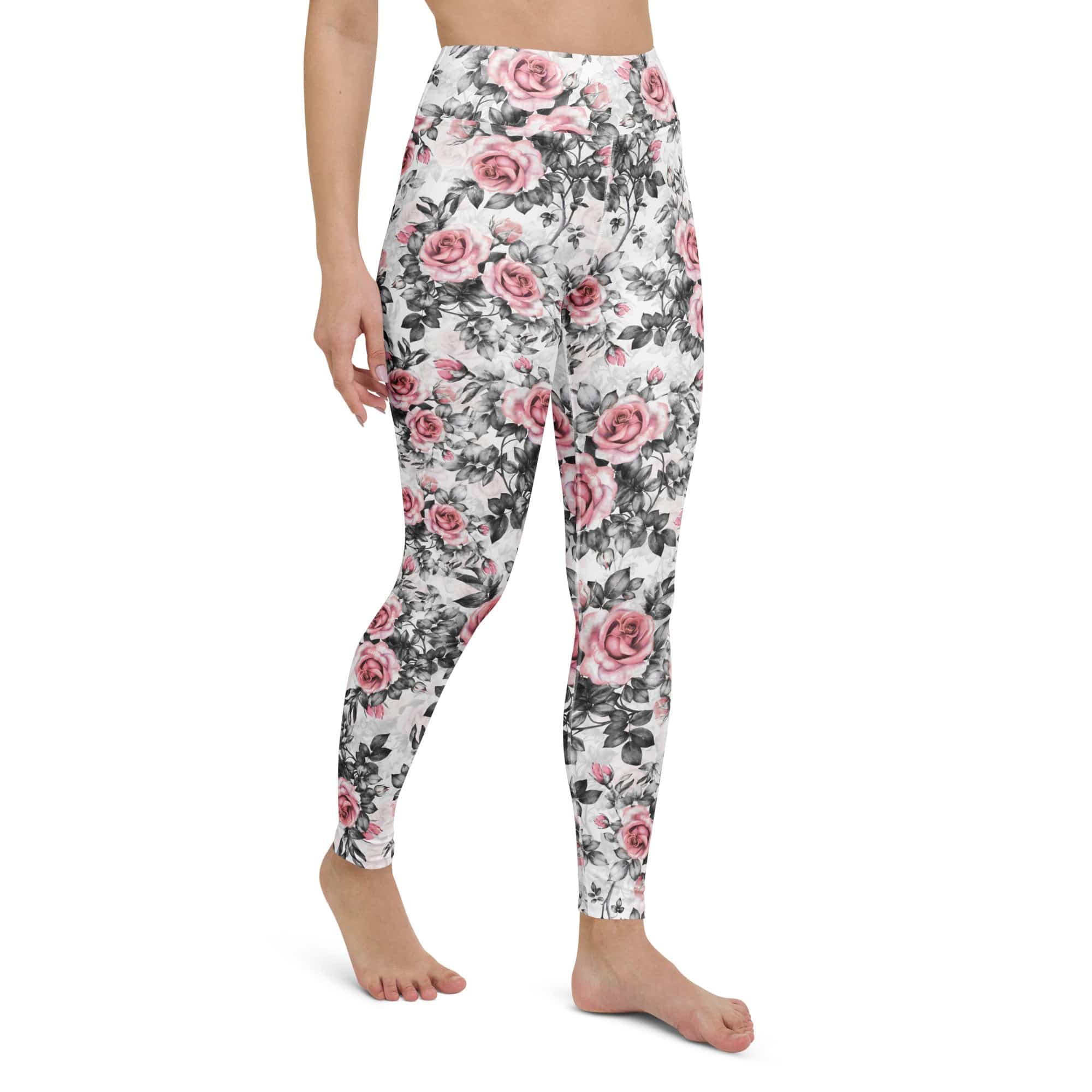 Blush Floral Yoga Leggings