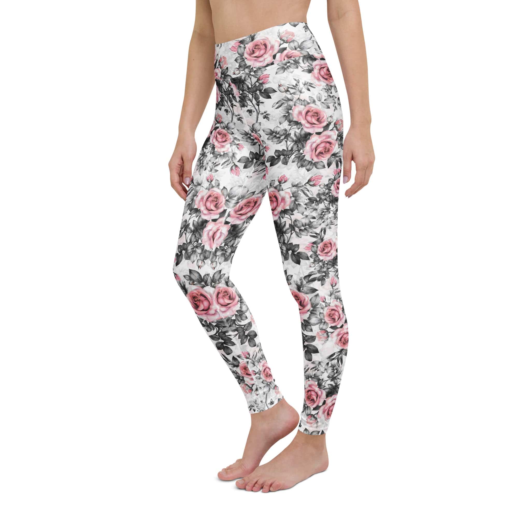 Blush Floral Yoga Leggings