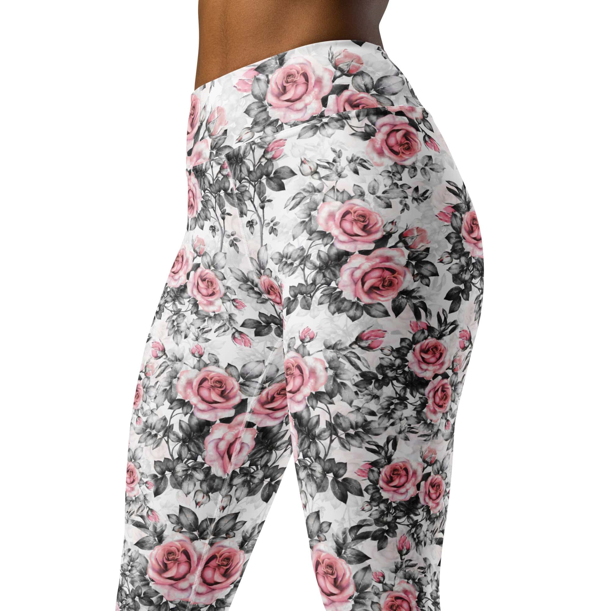 Blush Floral Yoga Leggings