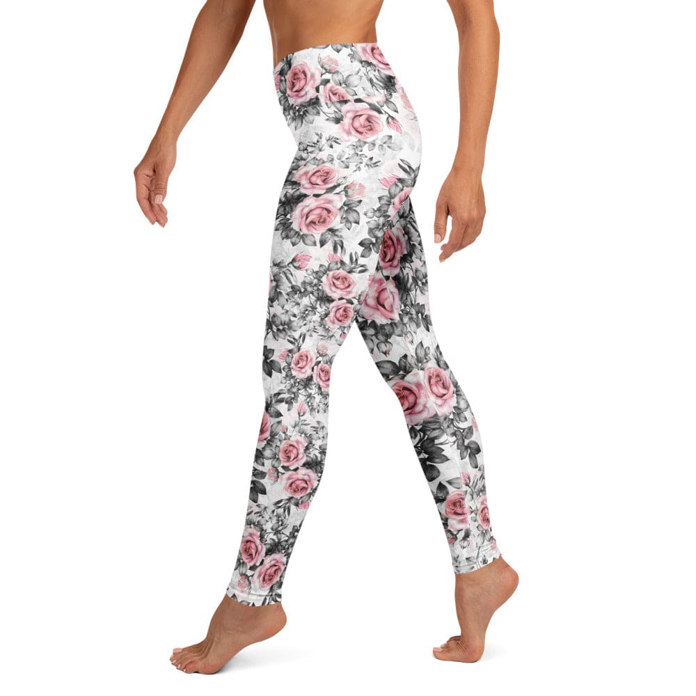 Blush Floral Yoga Leggings