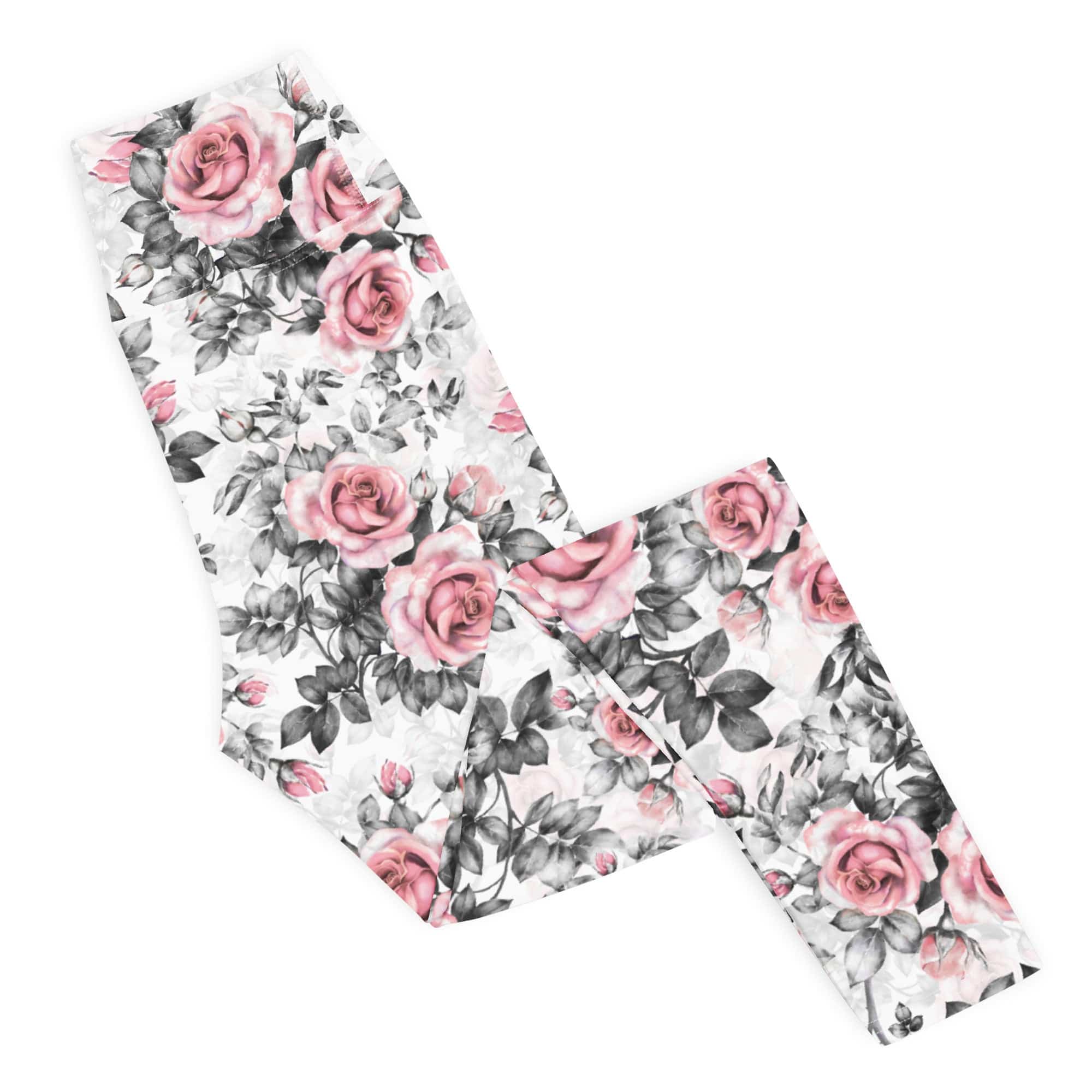 Blush Floral Yoga Leggings