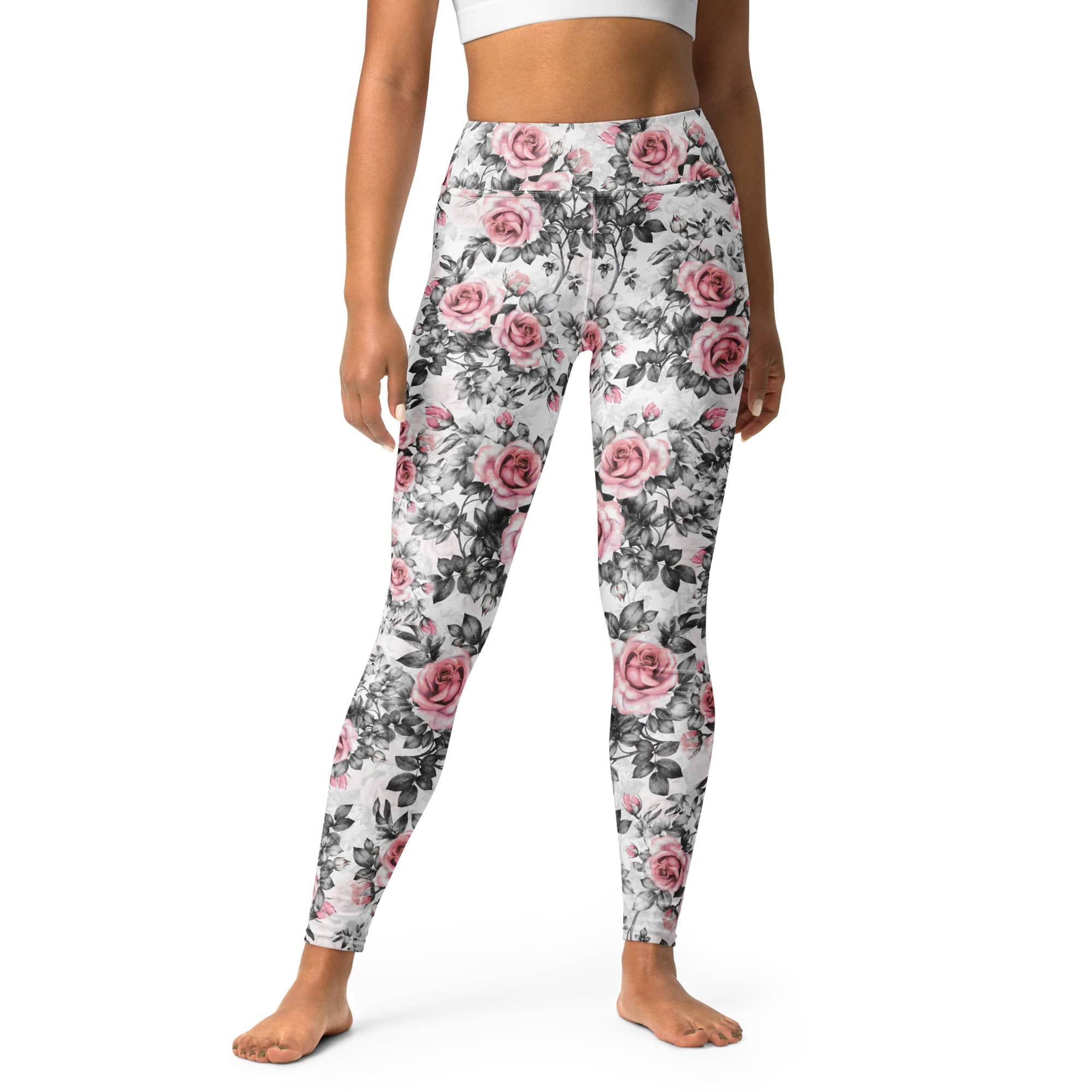 Blush Floral Yoga Leggings