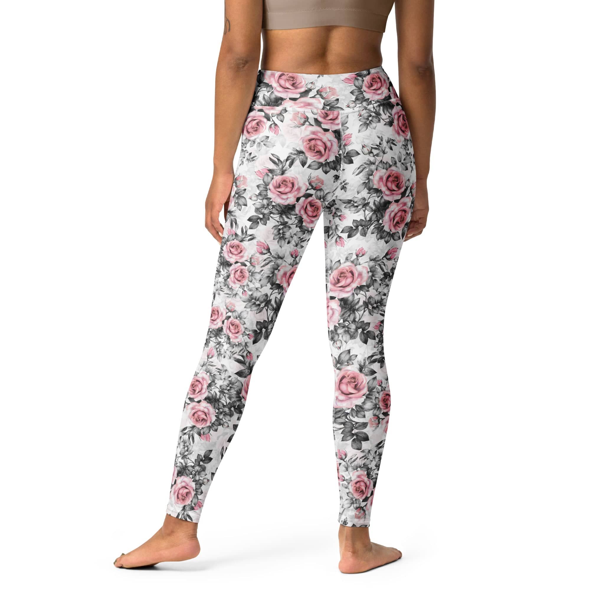 Blush Floral Yoga Leggings