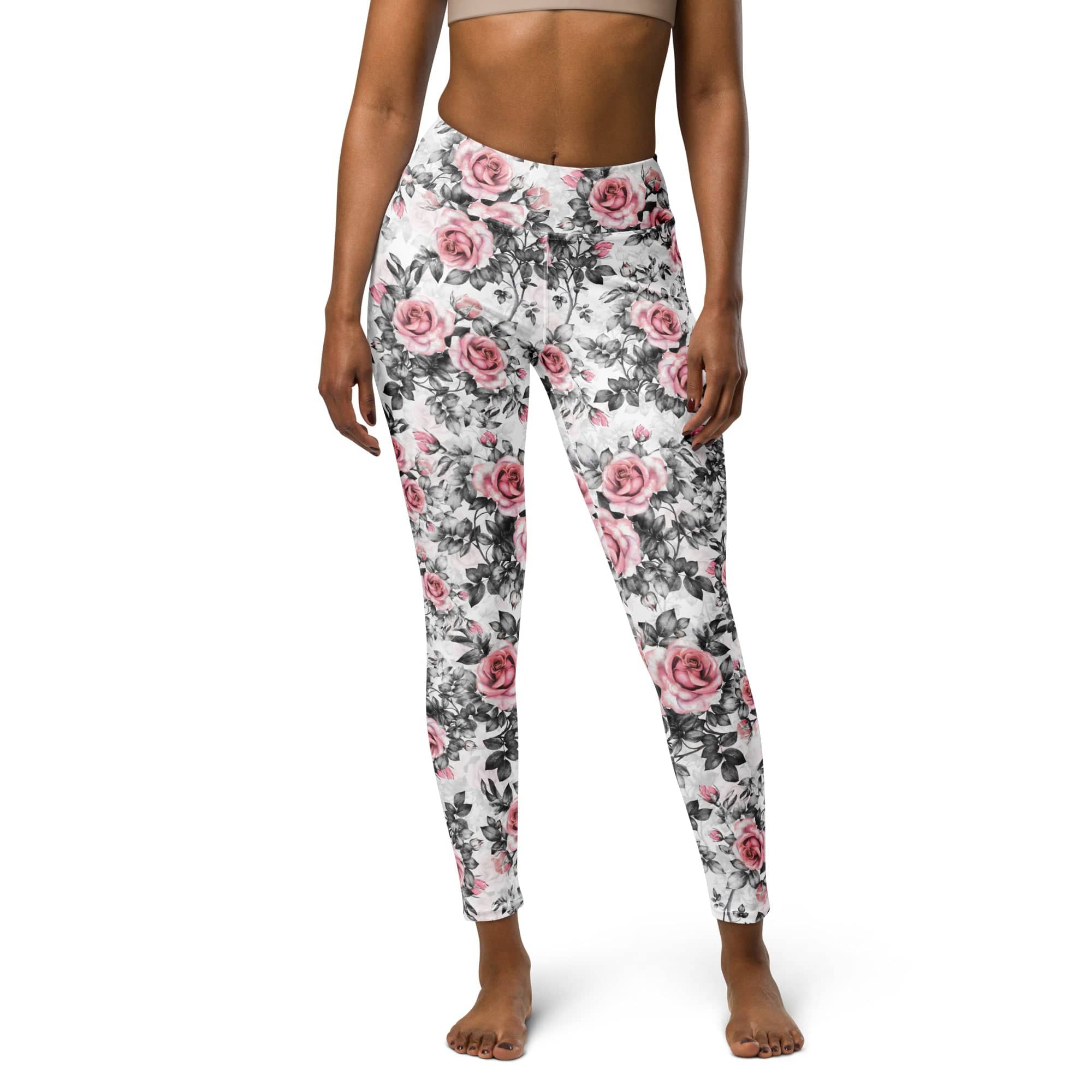 Blush Floral Yoga Leggings