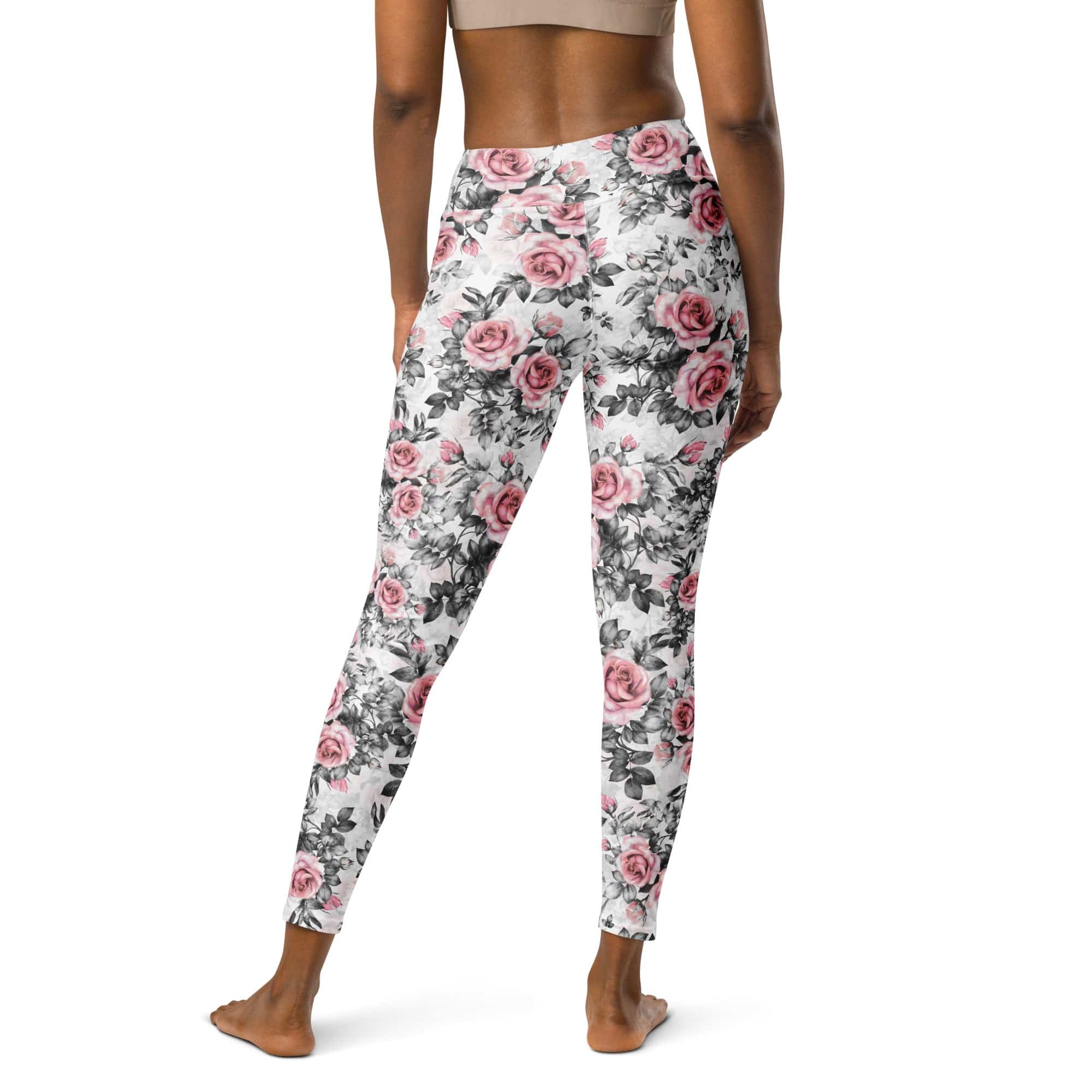 Blush Floral Yoga Leggings