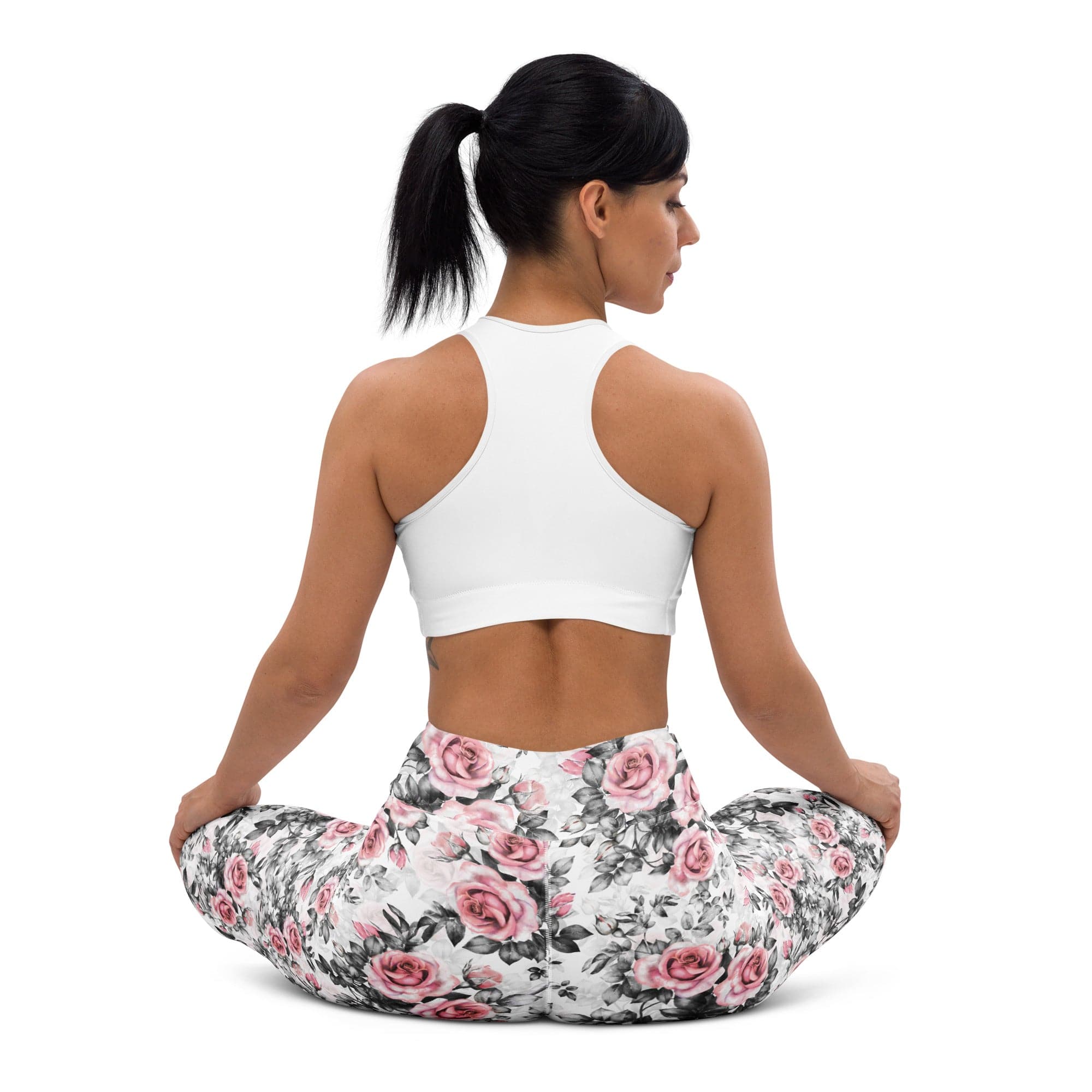 Blush Floral Yoga Leggings
