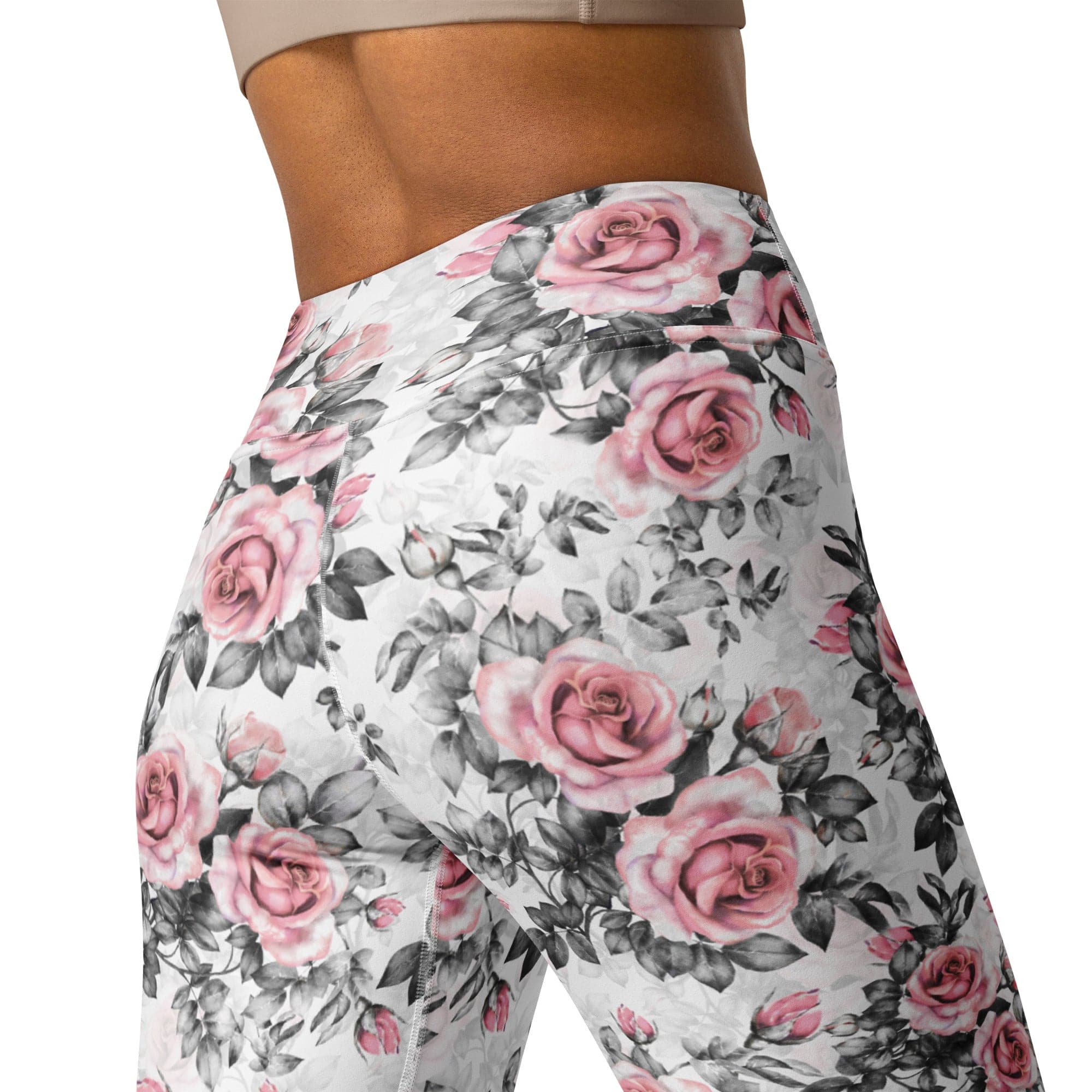 Blush Floral Yoga Leggings