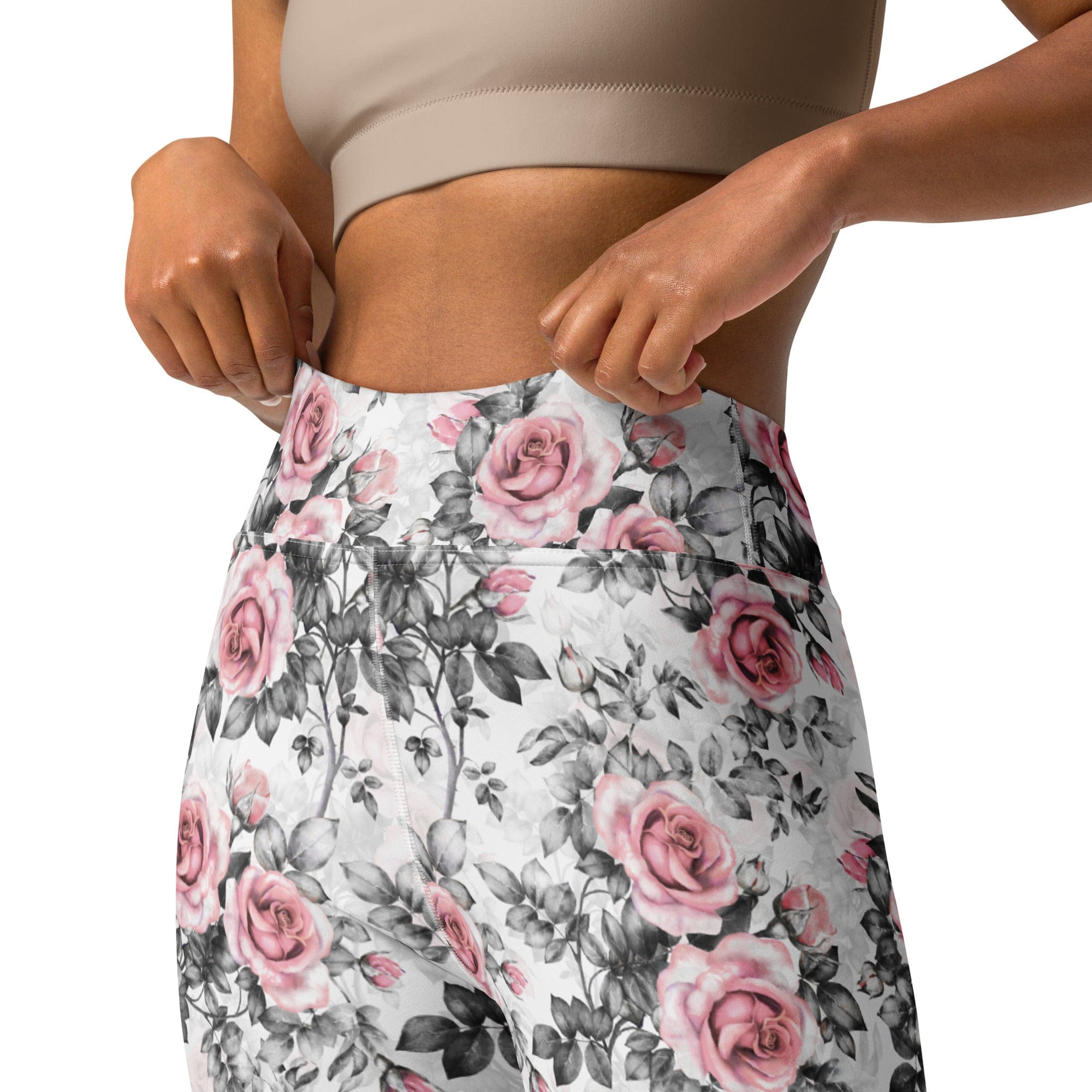 Blush Floral Yoga Leggings