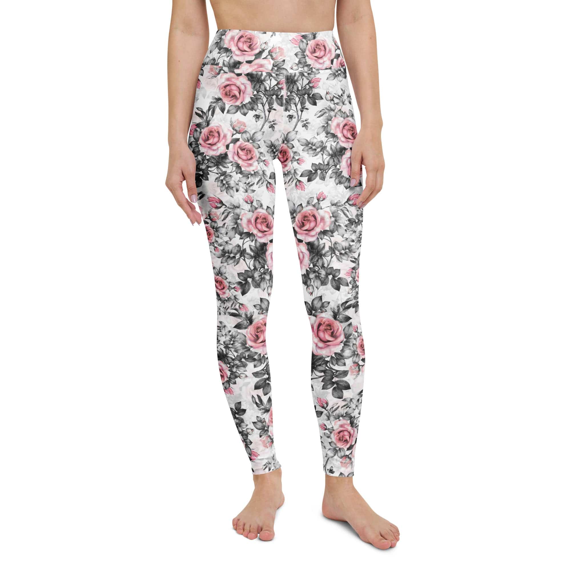 Blush Floral Yoga Leggings