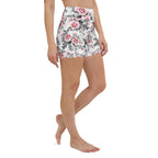 Blush Floral Yoga Shorts