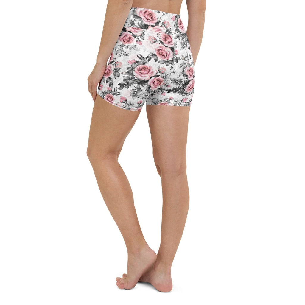 Blush Floral Yoga Shorts