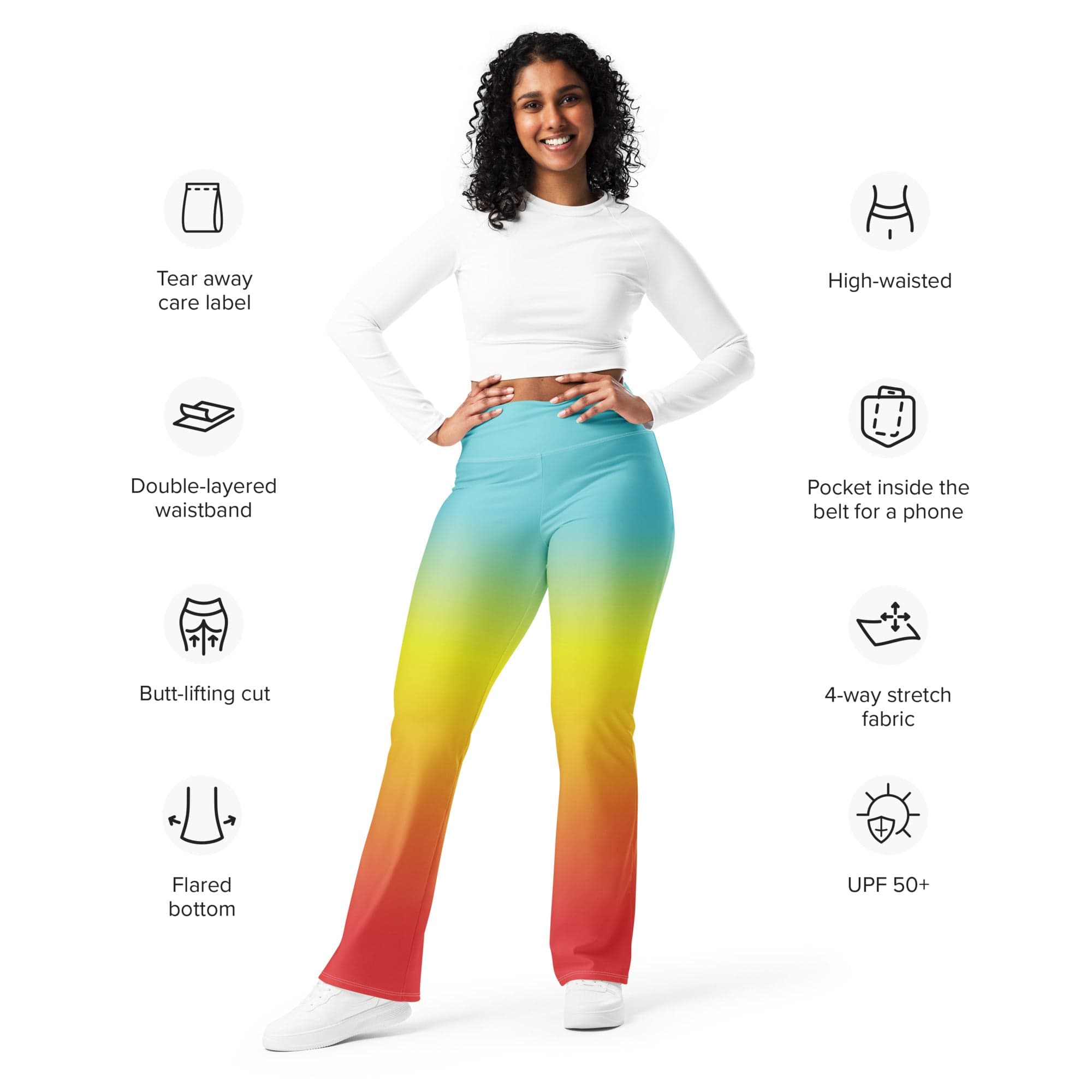 Bohemian Rainbow Flare Leggings