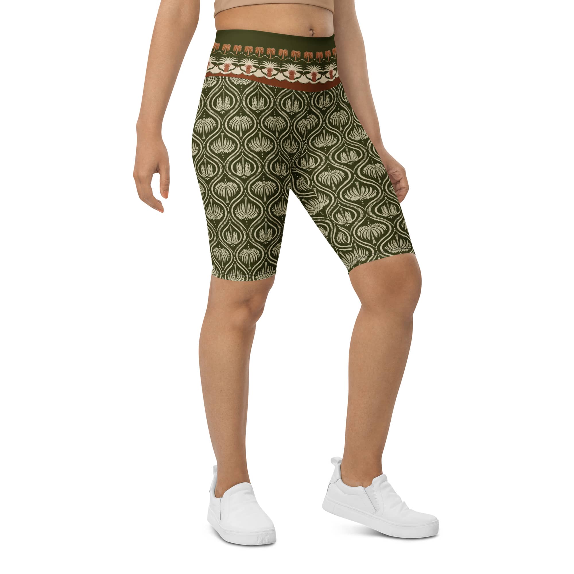 Boho Palm Biker Shorts