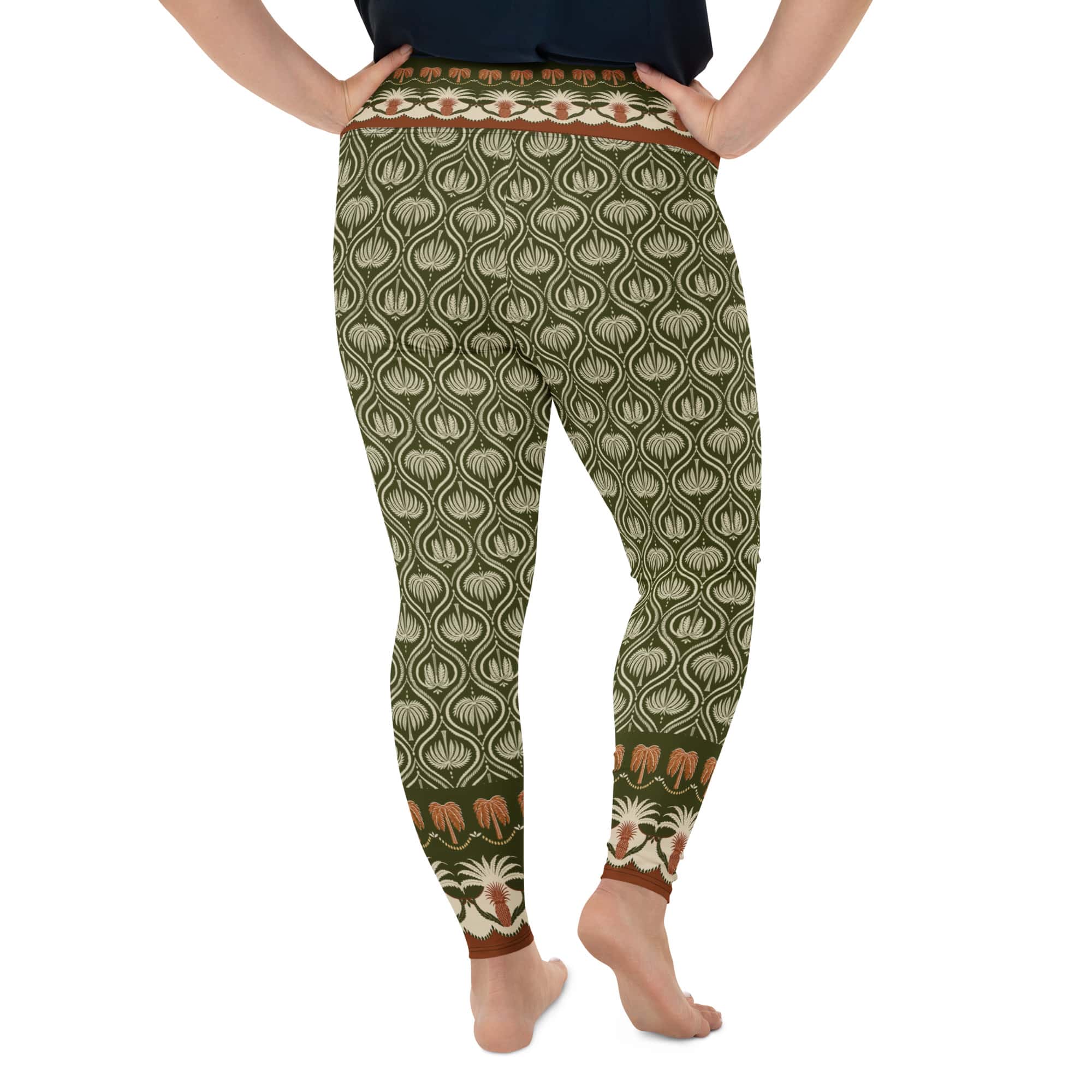 Boho Palm Plus Size Leggings
