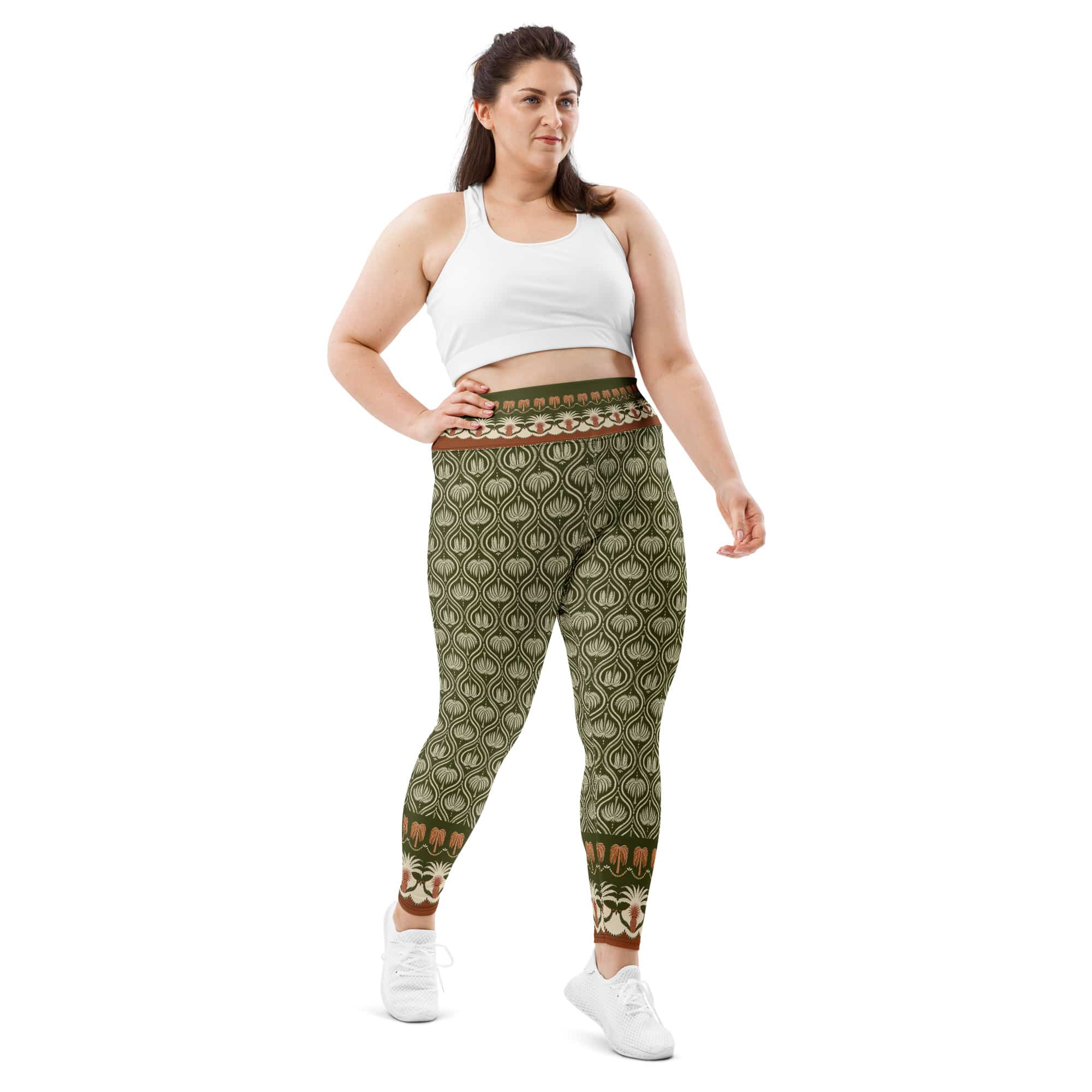Boho Palm Plus Size Leggings